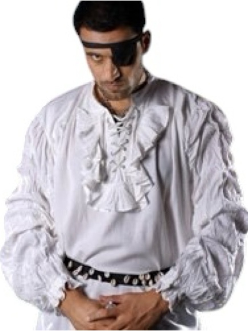 The Pirate Dressing White Ruffled Renfaire Pirate Shirt. NWT